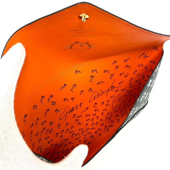 Louis Vuitton Grace Coddington Catogram Trunk Kirigami Envelope Clutch GM Black - Picture 10 of 16